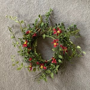Red Wreath with Greenery